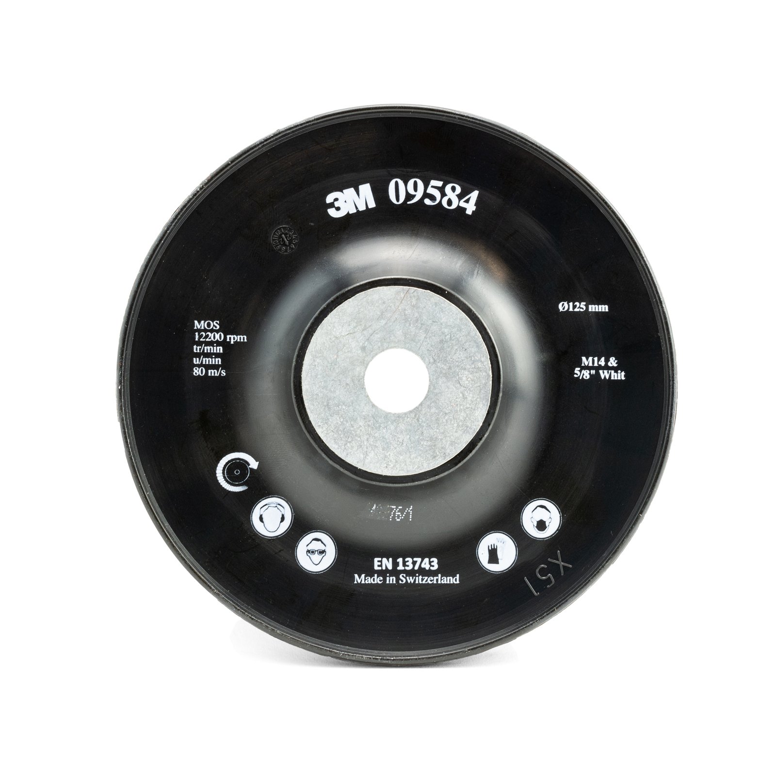 3M XC003410047 (09584) 125mm Fibre Disc Backing Up Pad - 10 Each