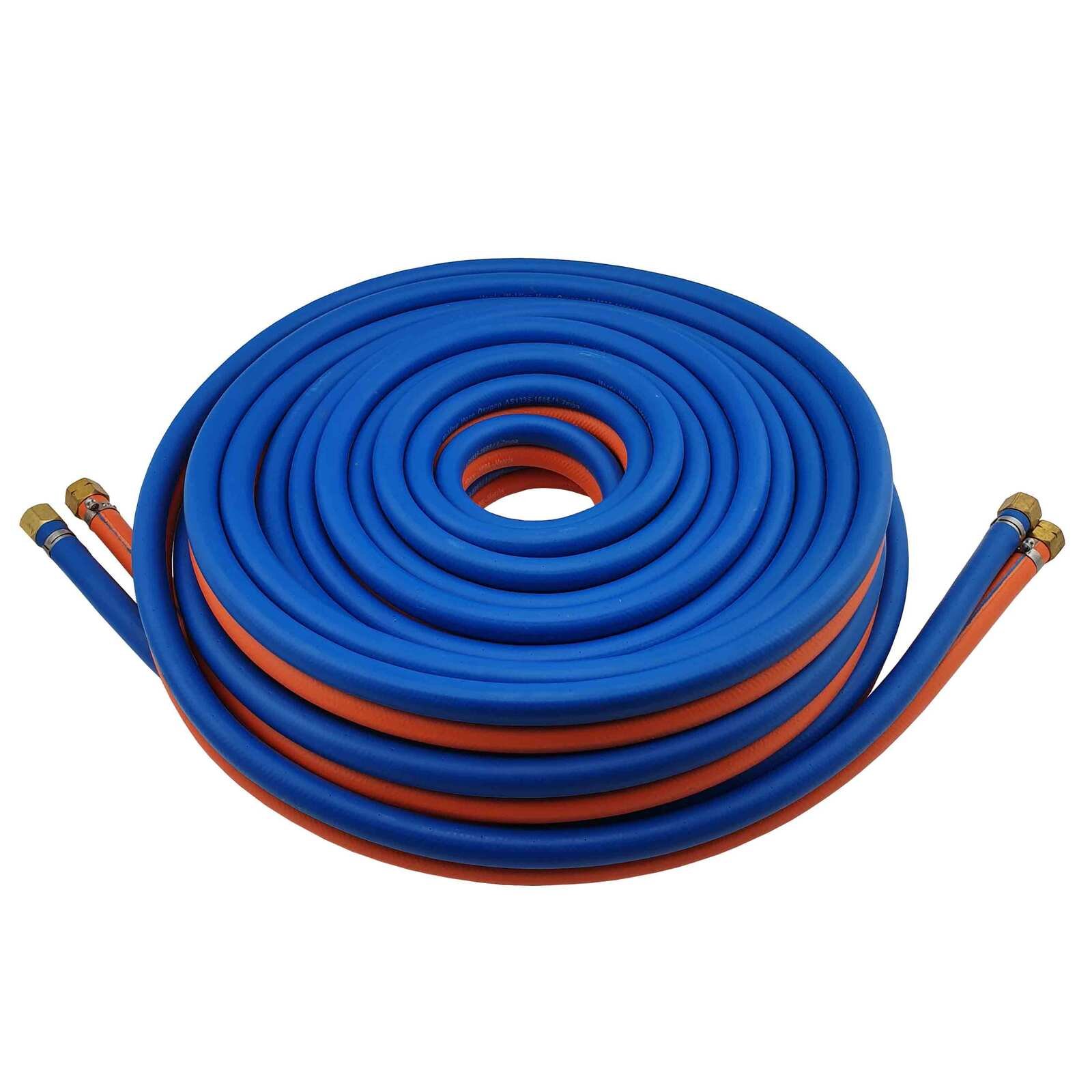 15m Harris Oxy / LPG 10mm Twin Hose with Fittings