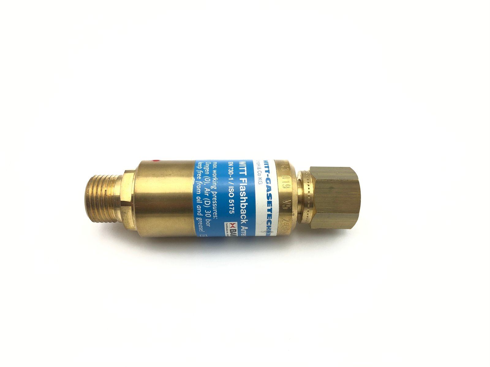 WITT 143-019 Oxygen Air Flash Back Arrestor