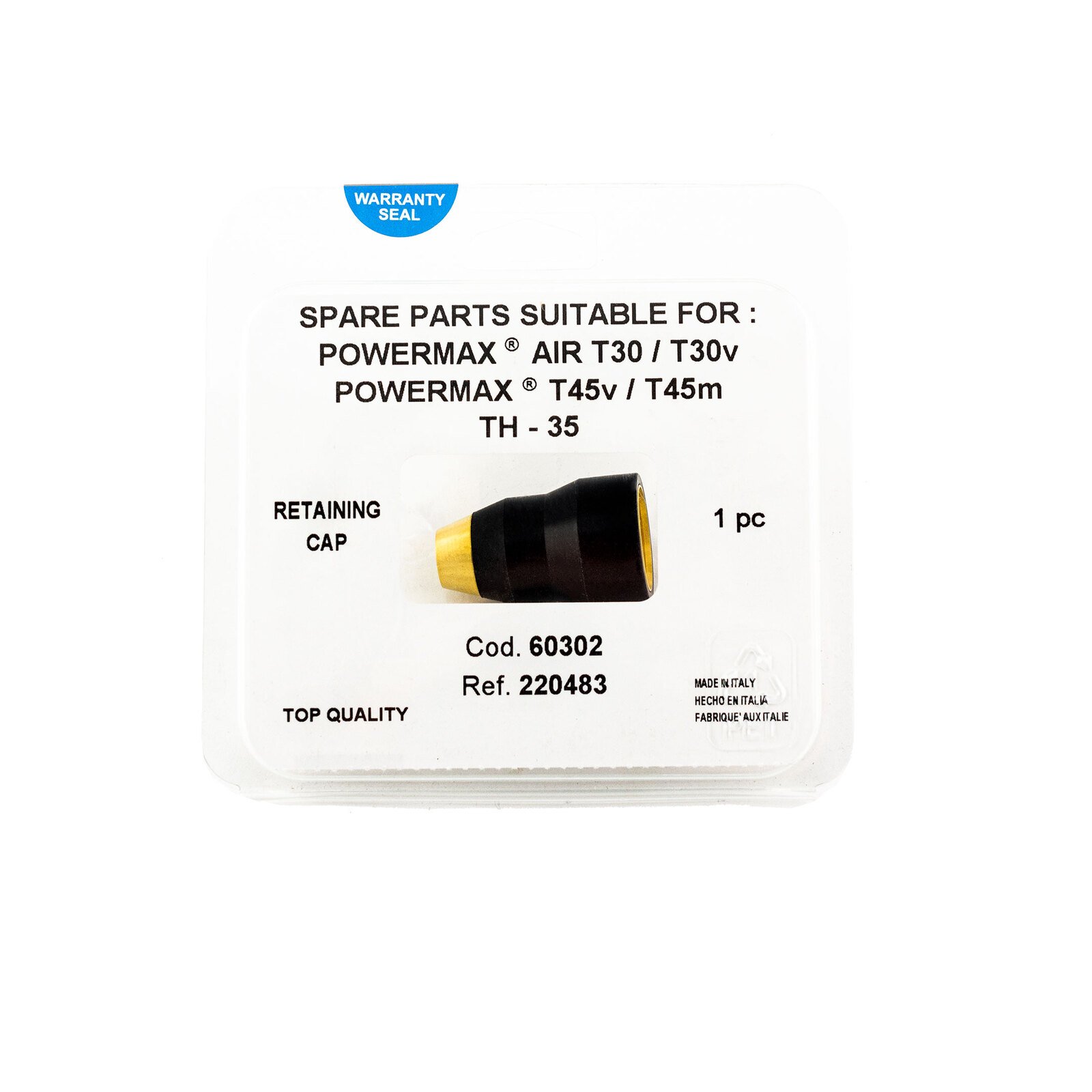 Plasma Cutter Retaining Cap for Hypertherm Powermax 30