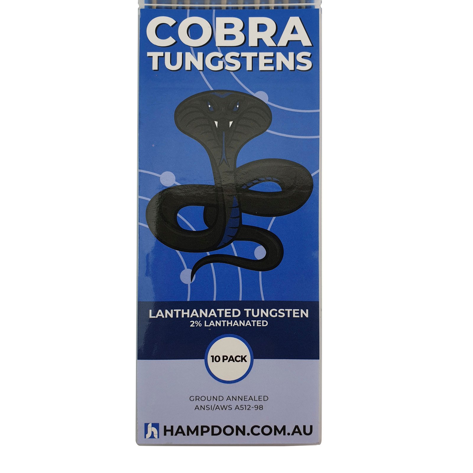 3.2mm 2% Lanthanated TIG Tungsten Electrodes 10 Each - Blue Tip