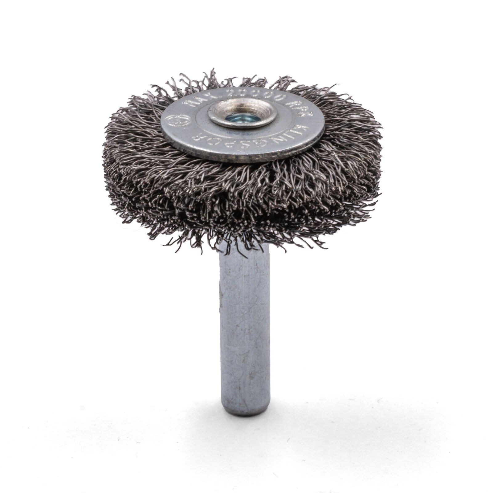 10x Klingspor BRS 600 W Wheel Brush with Shaft, Crimped Wire for Steel