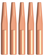 Bernard Style Conical MIG Contact Tips 1.2mm - 5 pack - Long 51mm - Image 5
