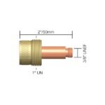 1.6mm 2PK TIG Gas Lens Collet Body WP-17/18/26