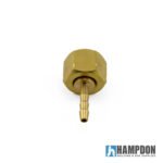 Racor de latón con barba 5/8 UNF para manguera de 4 mm, tuerca de regulador con barba - Image 6