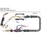 520A 4M Water Cooled MIG Gun Binzel Style MB501 - Image 6