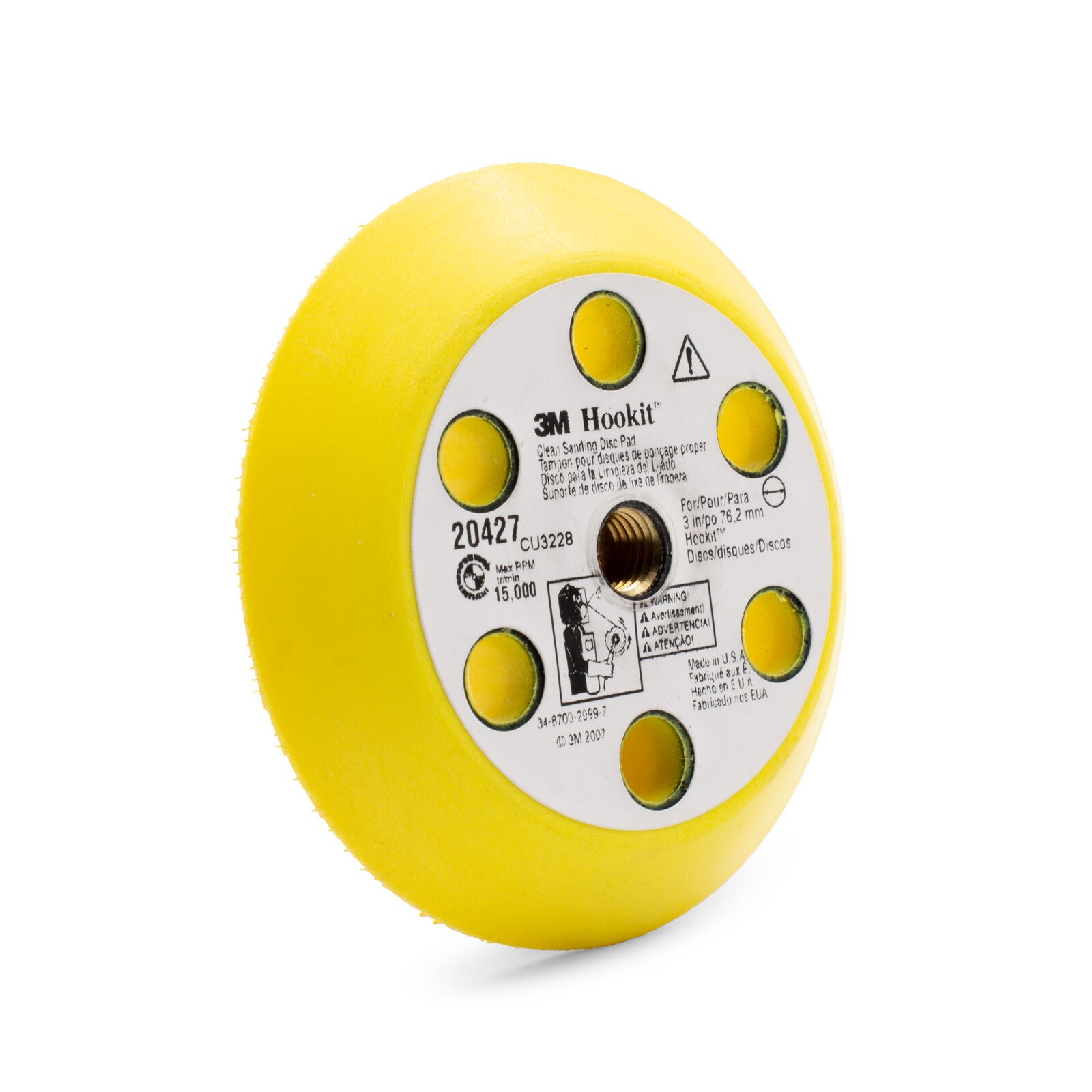 3M (20427) Hookit 76mm Backing Pad Kit for Sand & Dust Extraction 75mm- 1 Each