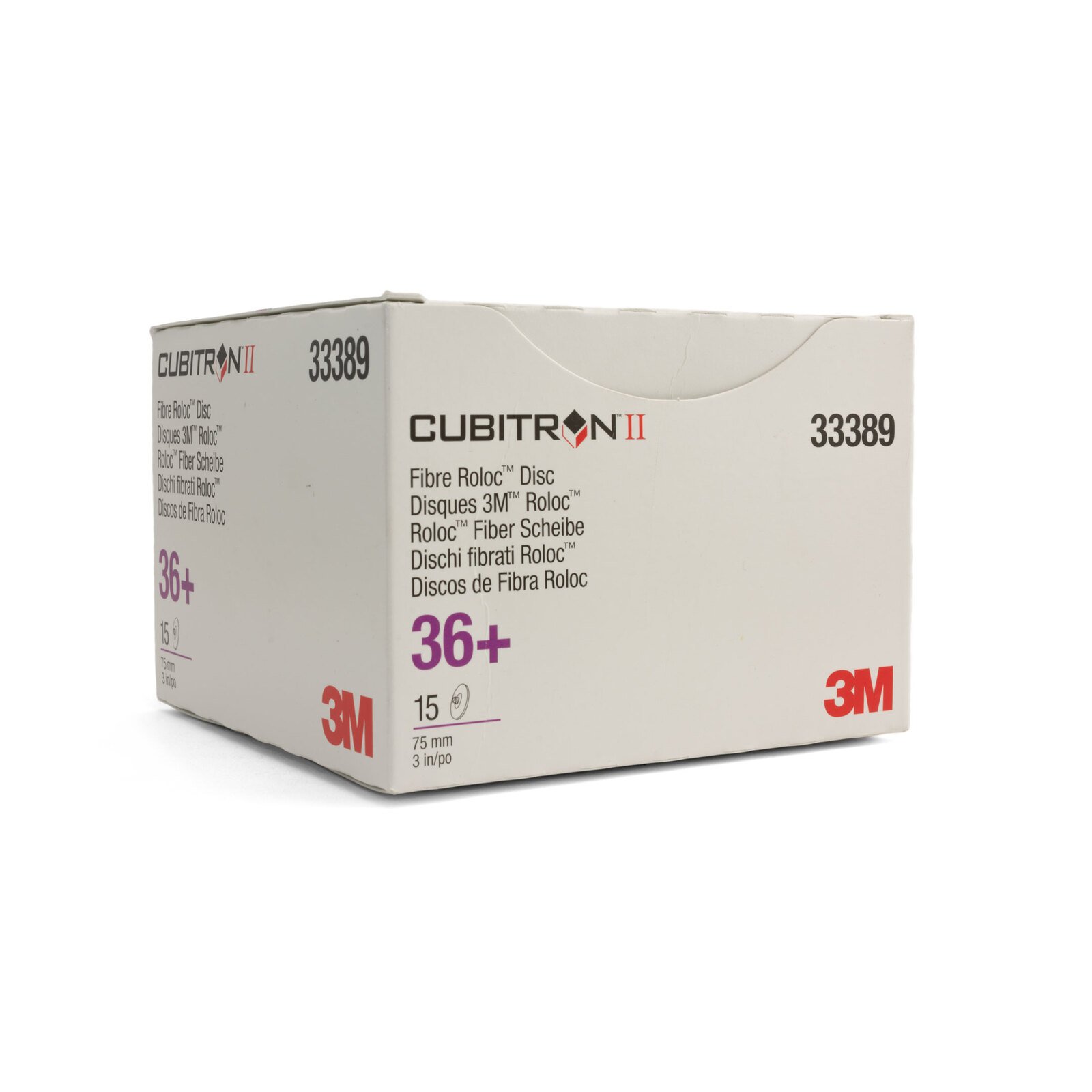 3M Cubitron 2 II 36 Grit 75mm Roloc Fibre Disc 786C 33389 - 90 Each