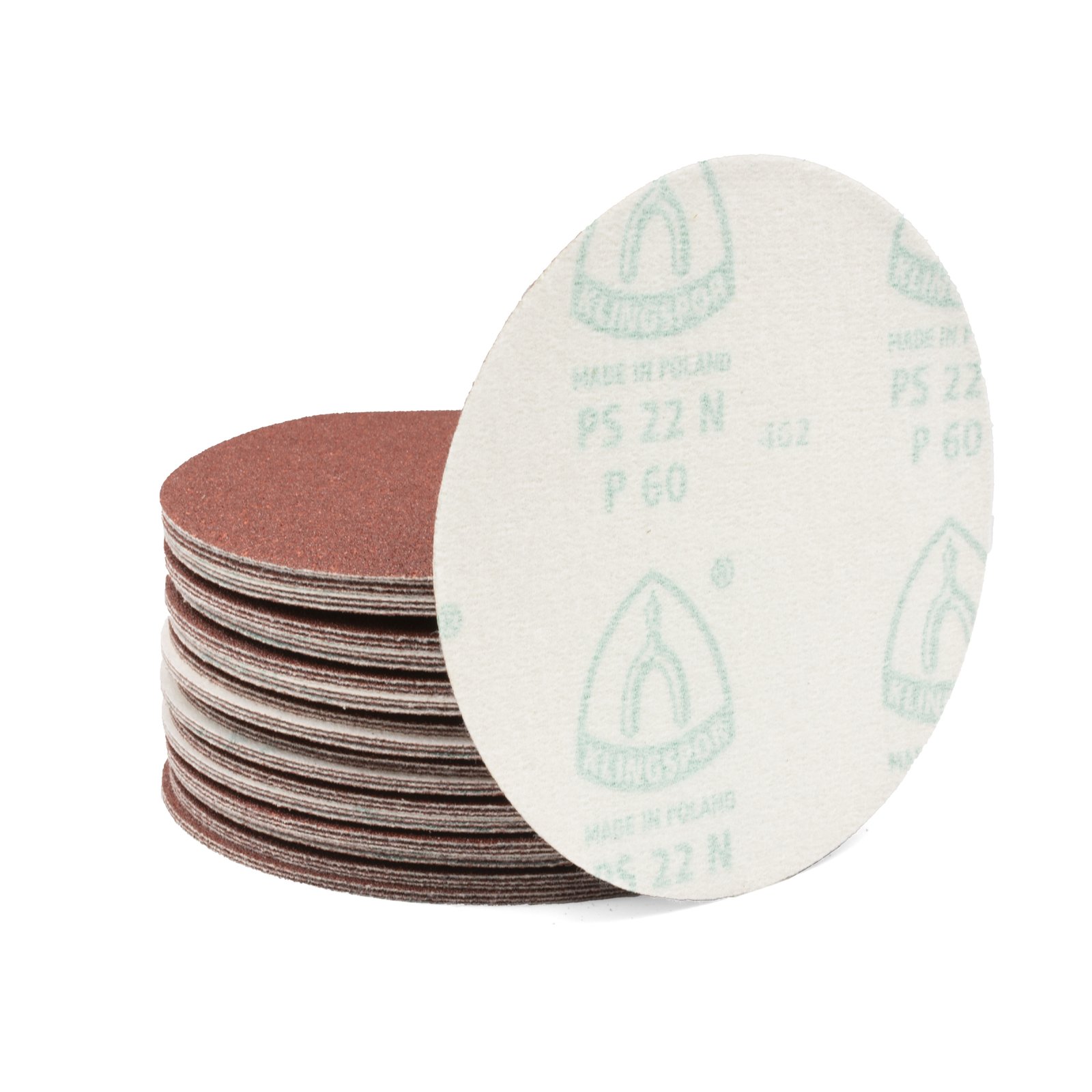 Klingspor 150mm Velcro Backing Sanding Disc Pad PS 22 K  6" 60 Grit - No Dust Holes - 50 Each