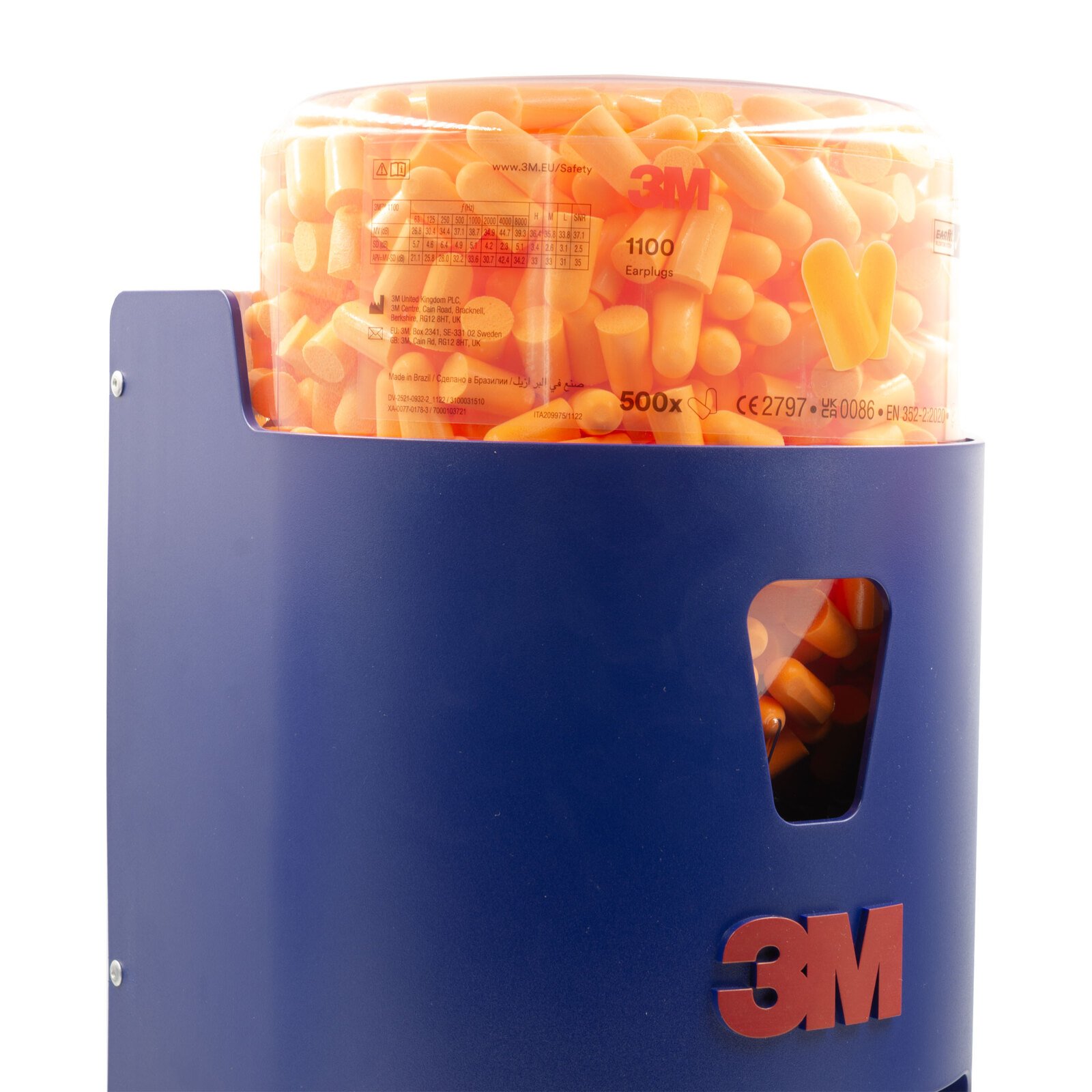 3M E-A-R One Touch Earplug Dispenser + 3M™ Earplug Refill Bottle 1100-BT - 500 Pairs