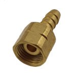 9/16 Left Hand Thread Brass Barb fitting for 8mm Hose - Nut and Barb - Image 2