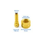 10x 5/8 UNF Left Hand Regulator Brass Barb Fitting for 5mm Hose - Image 5