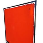 1.8x1.8m Red Welding Curtain & Frame Combo - Image 5