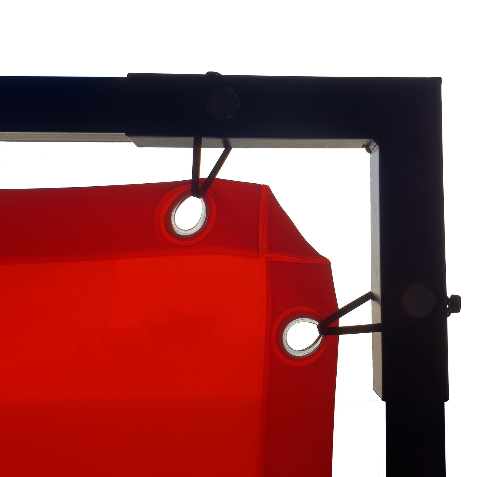 1.8x1.8m Red Welding Curtain & Frame Combo