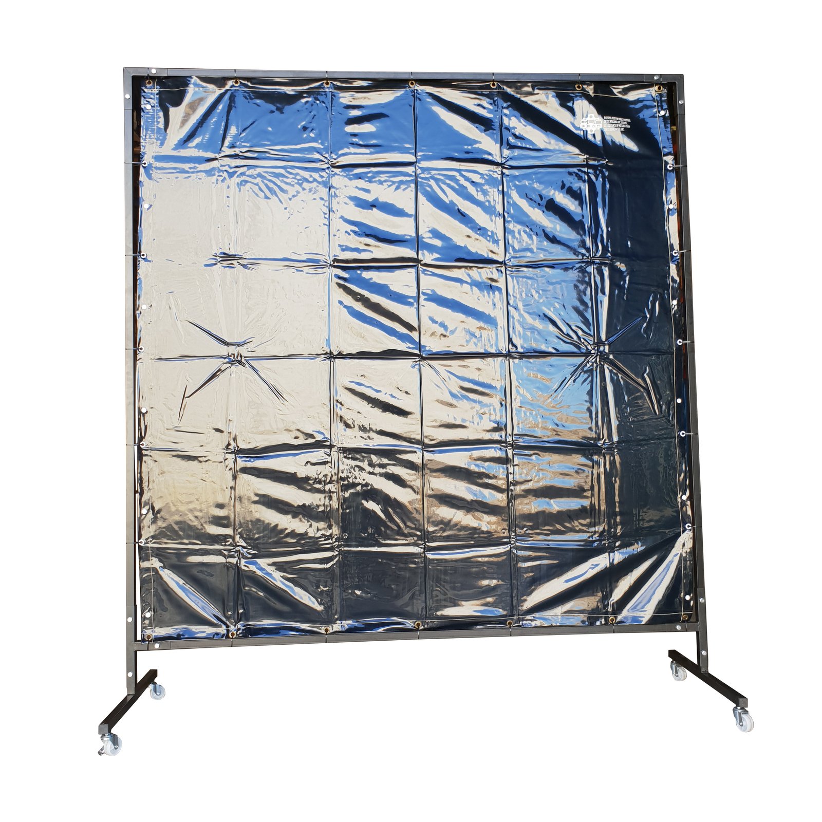 1.8 x 1.8m Green Welding Curtain/Screen and Heavy Duty Frame Combo