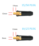 2x Dinse Welding Plug 10-25mm 100-200A Value Pack