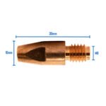 Binzel Style MIG Contact Tips - 0.9mm - 5 each - M8 x 10mm x 0.9mm - Image 4