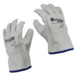 12x Medium Cow Hide Leather Riggers Gloves