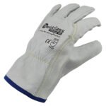 12x Medium Cow Hide Leather Riggers Gloves - Image 4