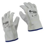 Large Cow Hide Leather Riggers Gloves 12 Pairs