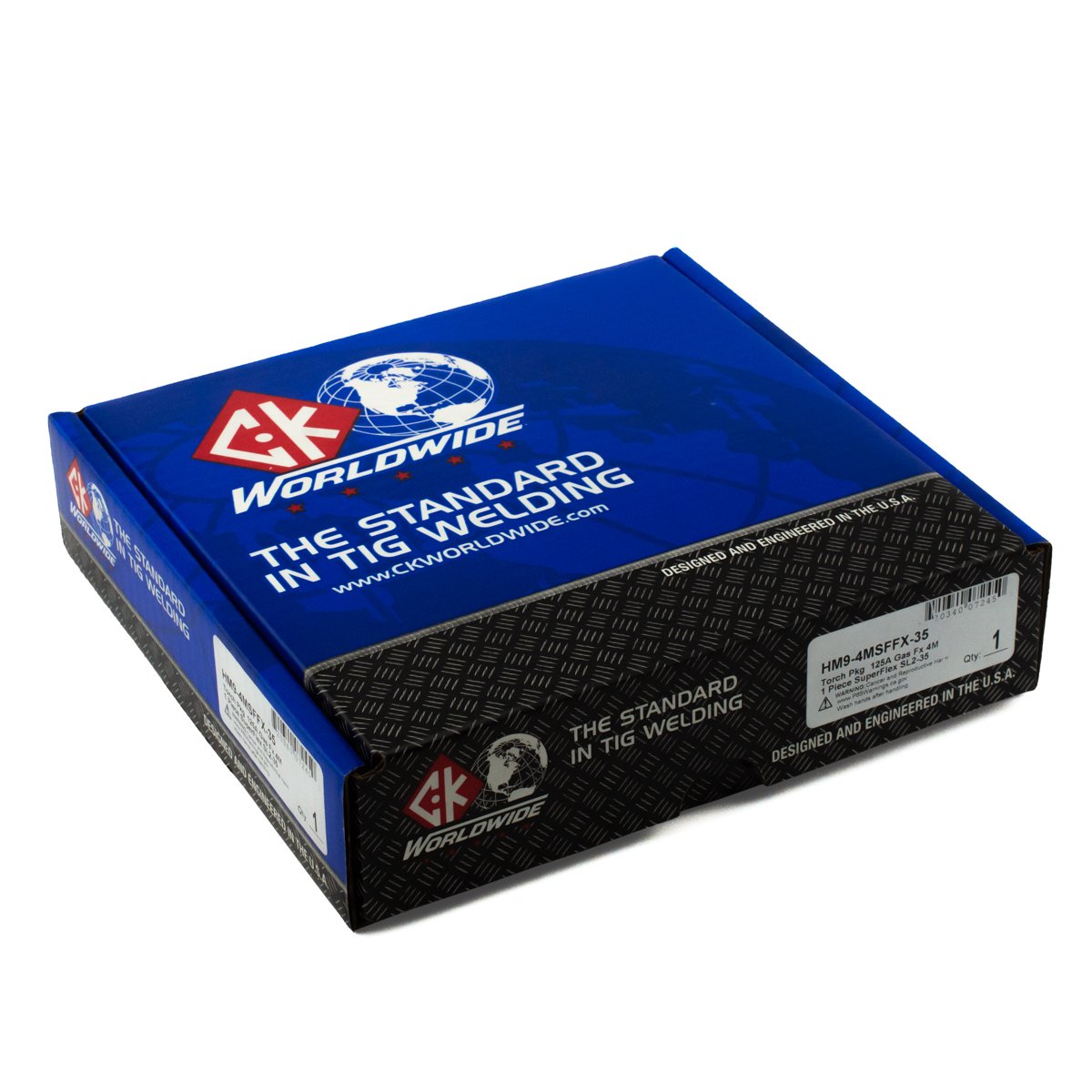 HM9-8MSFFX-35 CK9 8m 125A Super Flex TIG Torch w/ Flex Head - Dinse 35-50 - Image 1