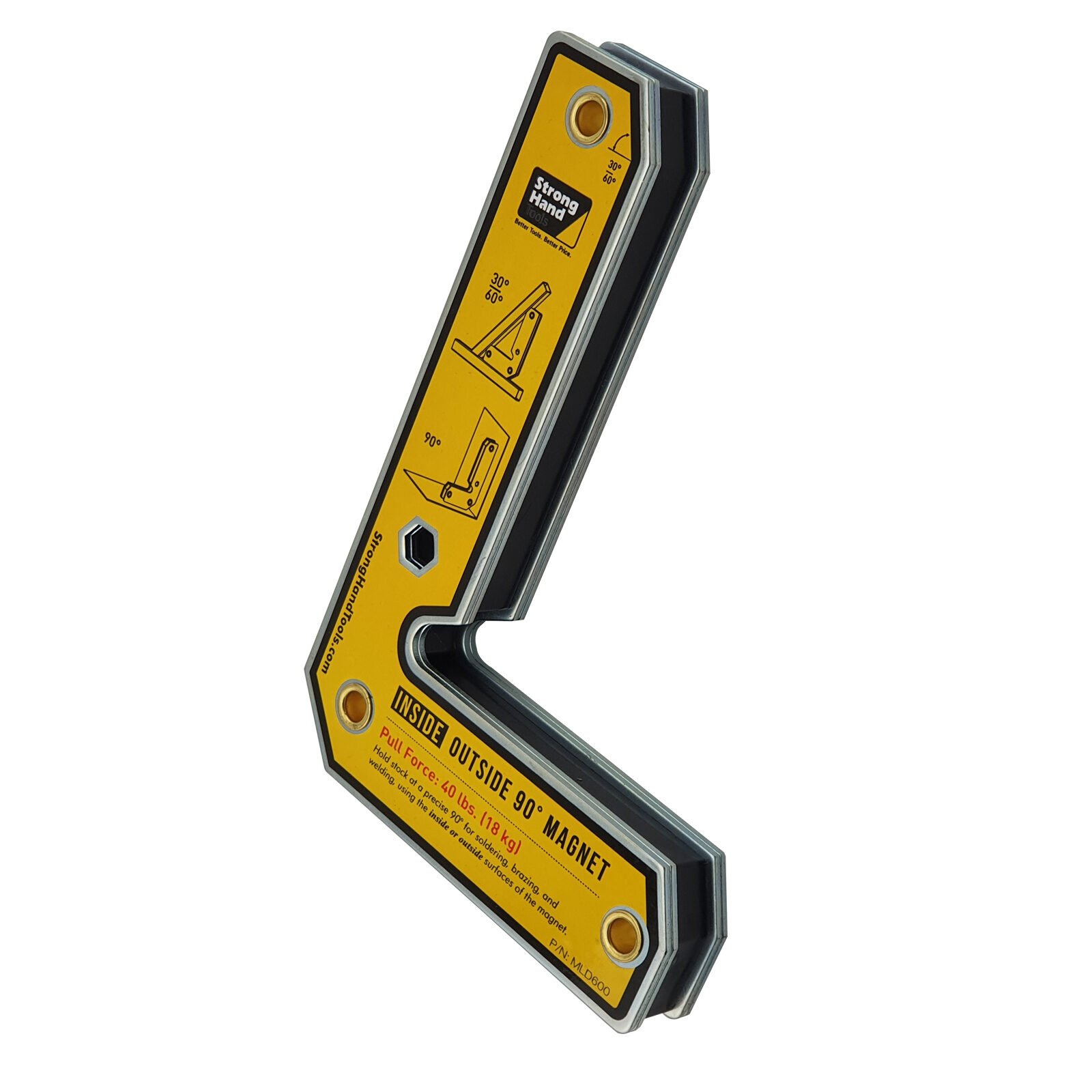 2 x Strong Hand Fixed 90° Magnet 30° & 60° - 165mm x 110mm x 20mm