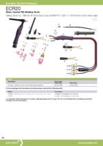 10x Parweld Premium WP-20 SR-20 TIG Torch Body With Valve - Image 2