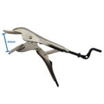 2 x Strong Hand Locking Sheet Metal Pliers 250mm Long with 76mm Jaw - Image 3