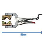 2 x Strong Hand Locking Pipe Pliers 180mm with Adjustable Swivel V-Pads - Image 2
