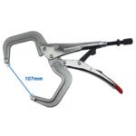 5 Strong Hand 280mm Locking C-Clamp Pliers Round Ends - Image 2