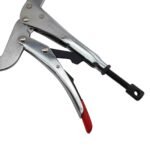 2 x Strong Hand Locking C-Clamp Deep Pliers 480mm Long with Swivel Pad Ends - Image 5