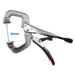 2x 165mm Strong Hand Locking C-Clamp Pliers Swivel Pad Ends - Image 2