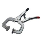 2x 165mm Strong Hand Locking C-Clamp Pliers Swivel Pad Ends - Image 6