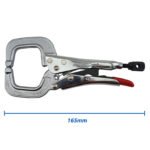 5 Strong Hand 165mm Round End Locking C-Clamp Pliers - Image 5