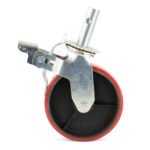 200mm (8"x2") PVC Coated Castors for 2 Ton Pipe Stand 900 lbs (410kg) Load Rating - 1 Each - Image 2
