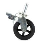 200mm (8"x2") Rubber Coated Castors for 2 Ton Pipe Stand 900 lbs (410kg) Load Rating - 4 E