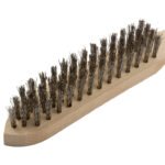 3 x Stainless Steel Wire Brush - Wooden Handle 4 Row S/S - Image 3