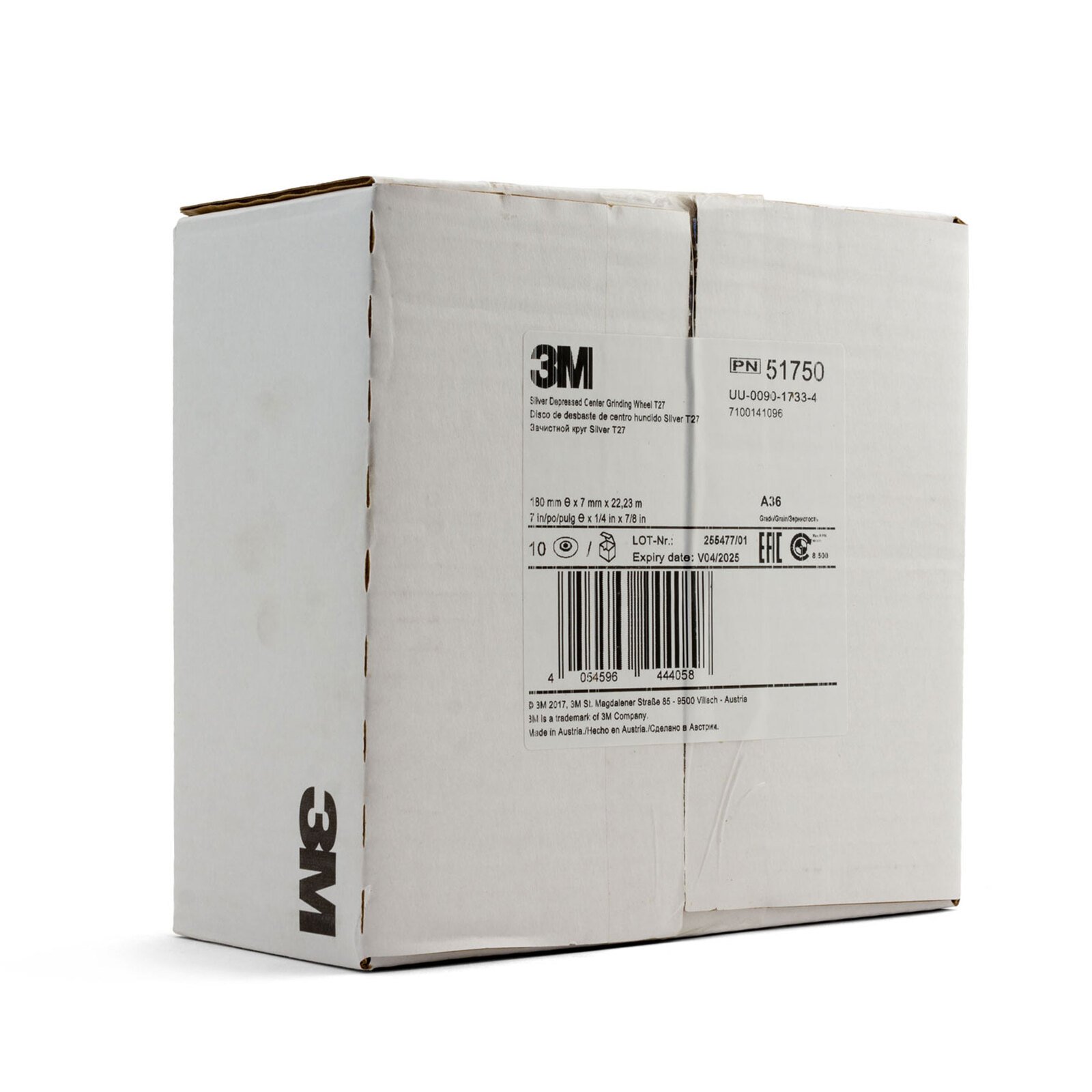 3M 51750 7" 180mm Silver Rigid Grinding Disc 50pcs