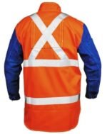 2XL PROMAX HV2 Welding Jacket Hi-Vis Leather Sleeves Harness Flap - Image 3