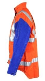 2XL PROMAX HV2 Welding Jacket Hi-Vis Leather Sleeves Harness Flap - Image 4