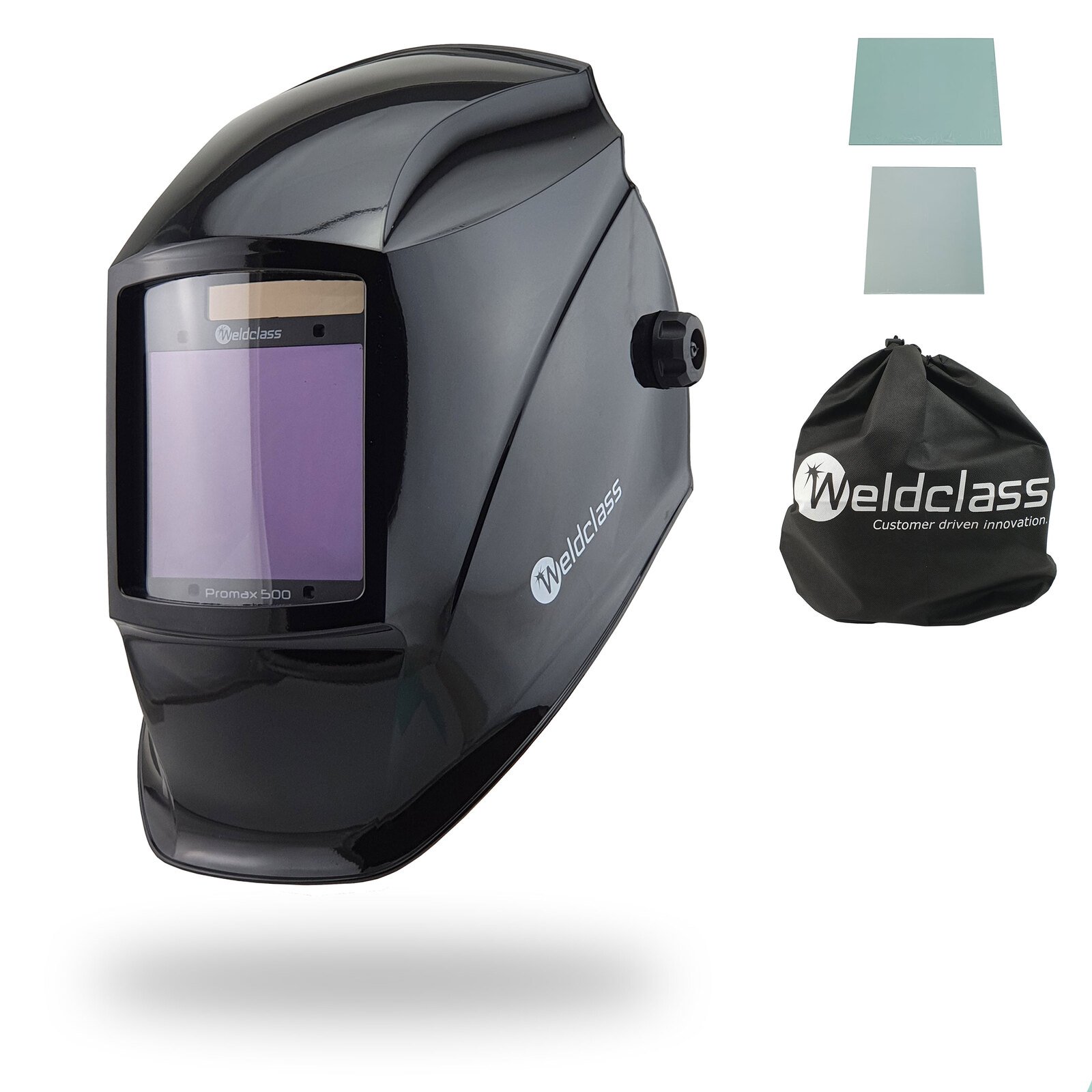 WC-05317 4 SENSOR Weldclass Promax 500 Black Stealth Automatic Welding Helmet - Image 1