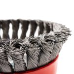 Twist Knot Cup Brush 120mm M14x2 - Mild Steel - Suits 7" and 9" Grinder - 1 Each - Image 3