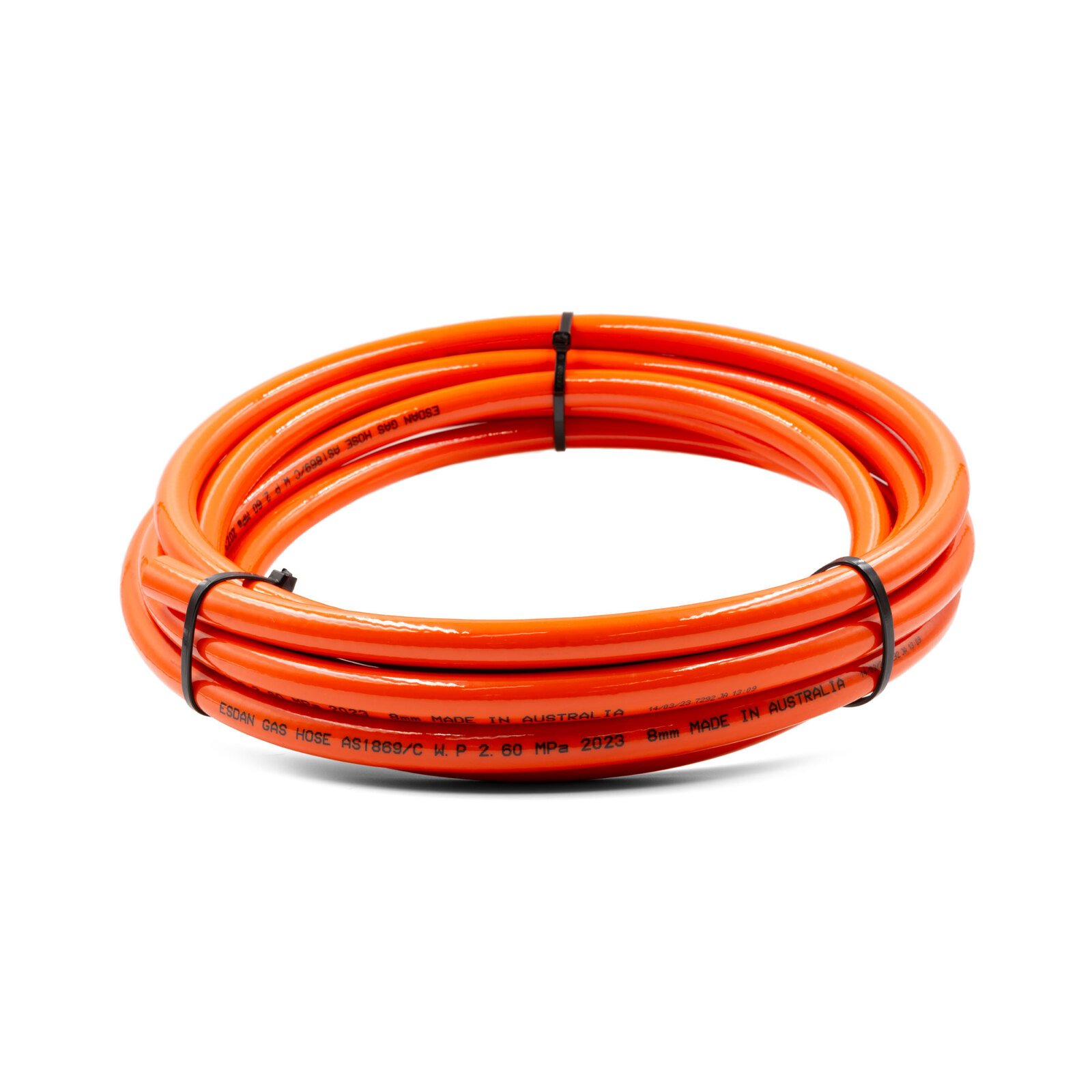 2 Meter LPG Gas Hose 8mm No Fittings - Orange Welding Cooking Hose Stove