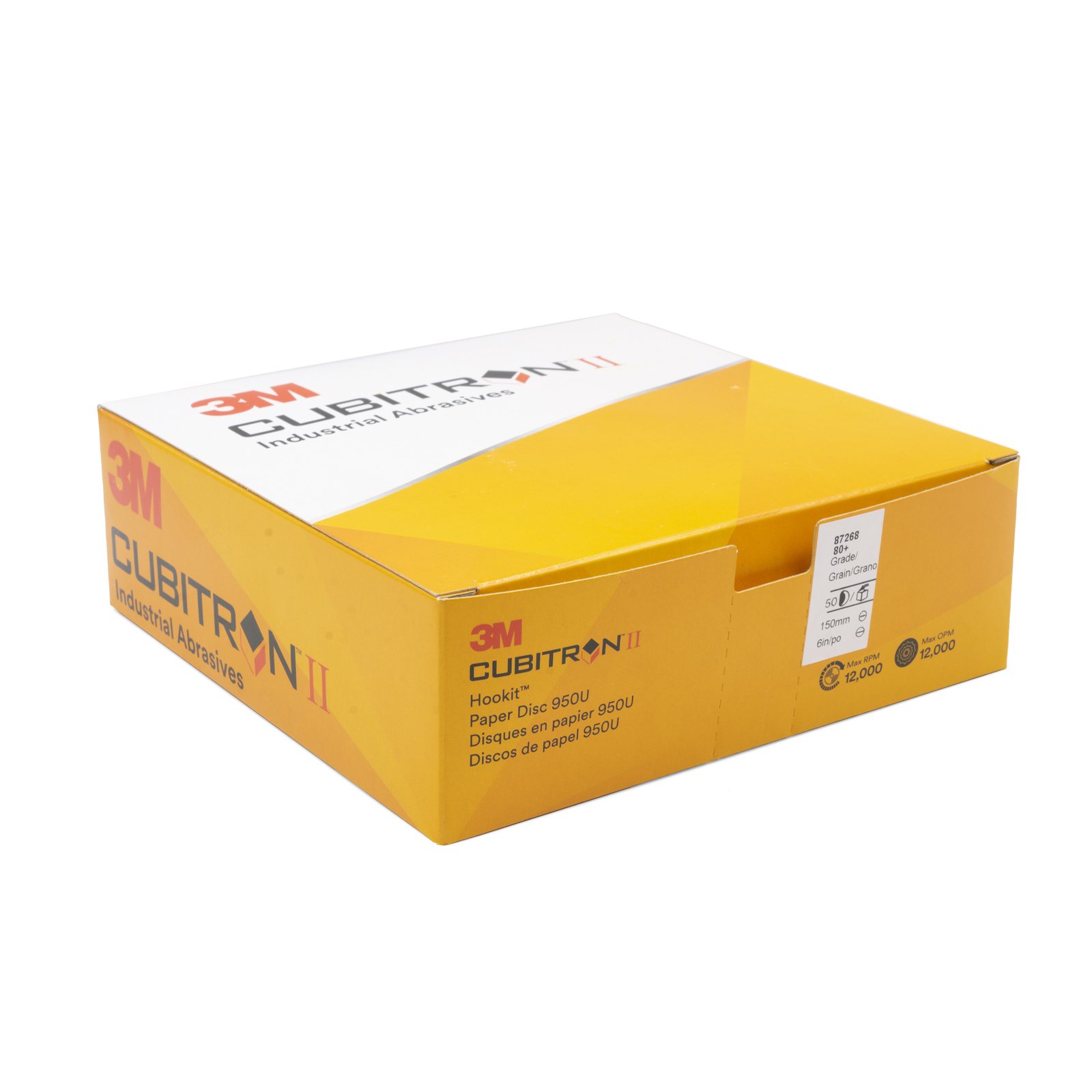 3M Cubitron 2 II 950U 80 Grit 150mm Sanding Disc Pad 6" - 50 Each