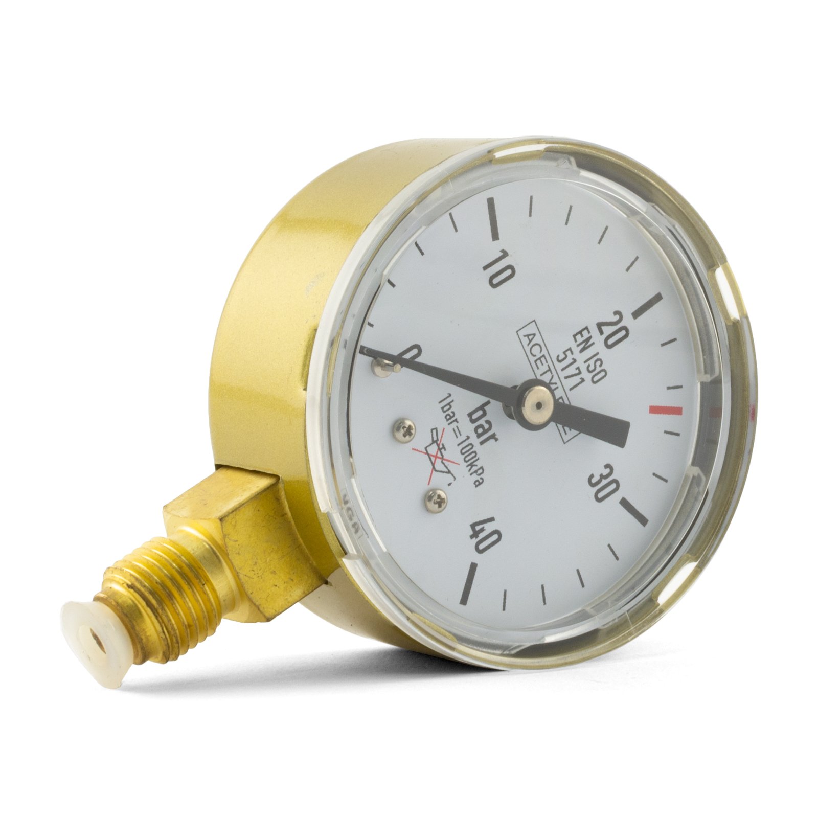 YLDACHP MADE IN EUROPE - High Pressure Gauge 4000KPA for Acetylene Regulator - Image 1