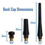 46 piece Pyrex Glass TIG cup combo 20 cup mega value kit 1.0mm to 2.4mm - WP17/18/26 - Image 6