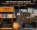 Side-by-side comparison of a MIG consumables combo kit and scattered individual parts on a workshop workbench
